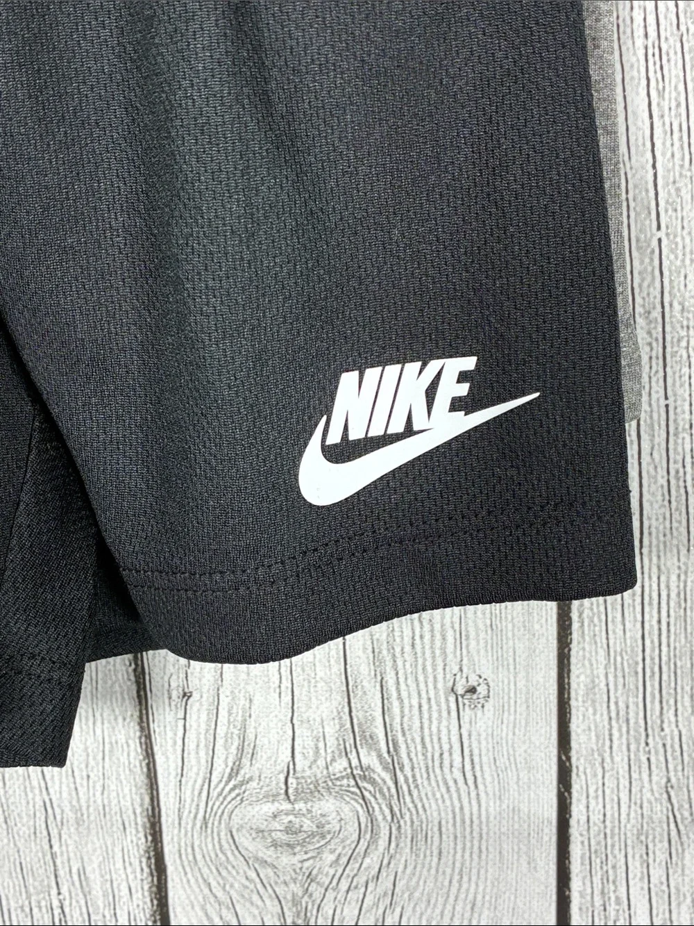 Nike Grey/Black Swoosh  Short-Sleeve Tee & Short Set